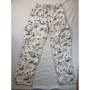 Kathmandu Mushroom Pants Women M Cotton Cottagecore Boho Drawstring Cargo Pants